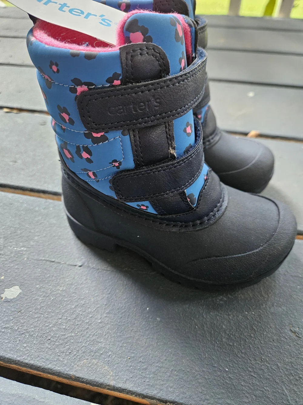 Carter's Kids Blue & Pink Leopard Winter Boots